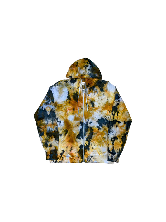 Liquid Metal Hand Dyed Hoodie, Crewneck or Zip Up Hoodie, Tie Dye Sweatshirt