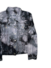 Load image into Gallery viewer, Liquid Diamonds Tie Dye Denim Jacket
