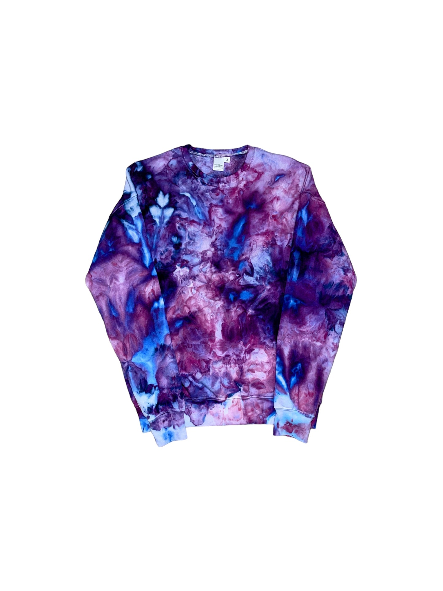 Liquid Amethyst Hand Dyed Hoodie, Crewneck or Zip Up Hoodie, Tie Dye Sweatshirt