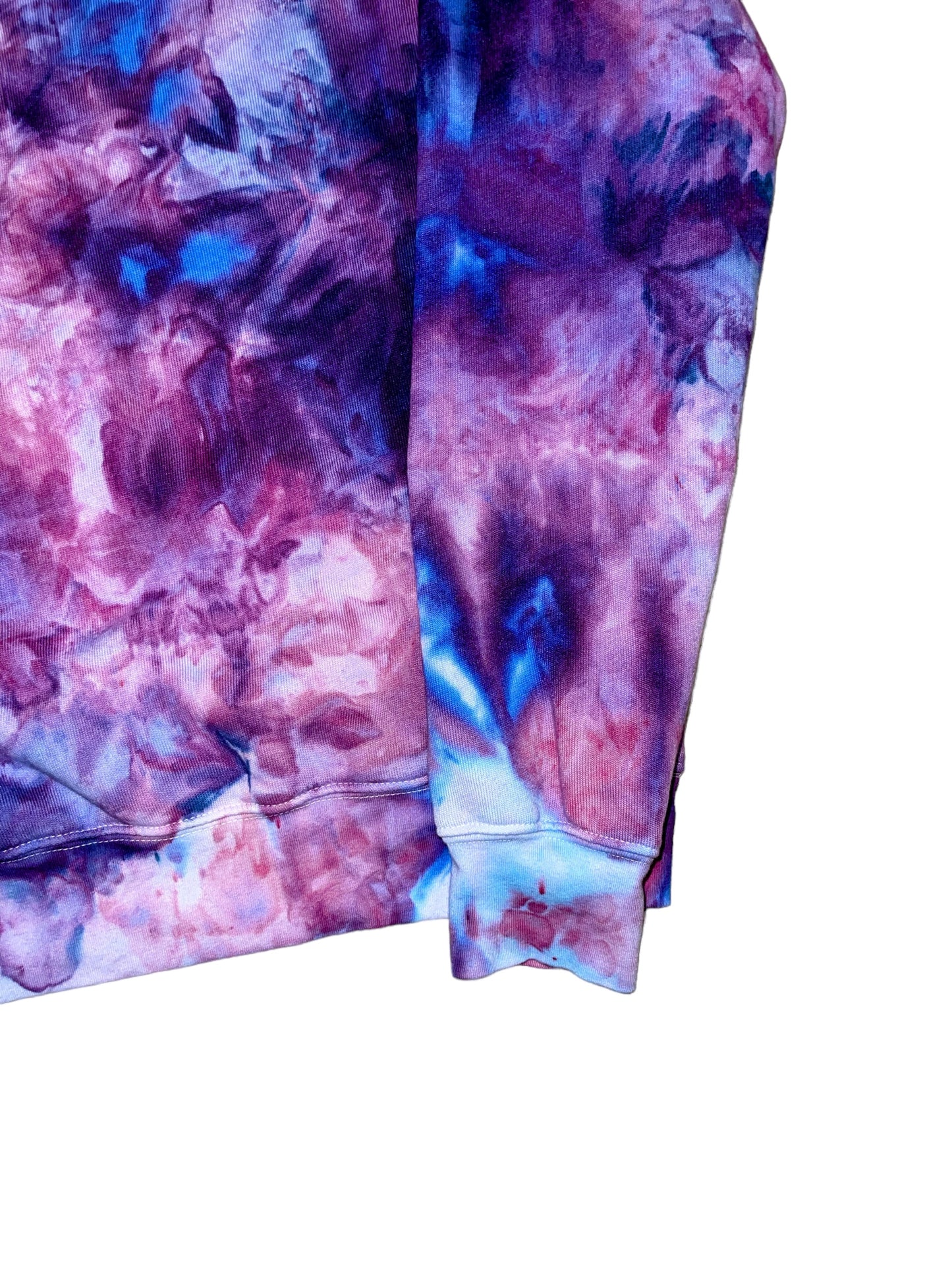 Liquid Amethyst Hand Dyed Hoodie, Crewneck or Zip Up Hoodie, Tie Dye Sweatshirt