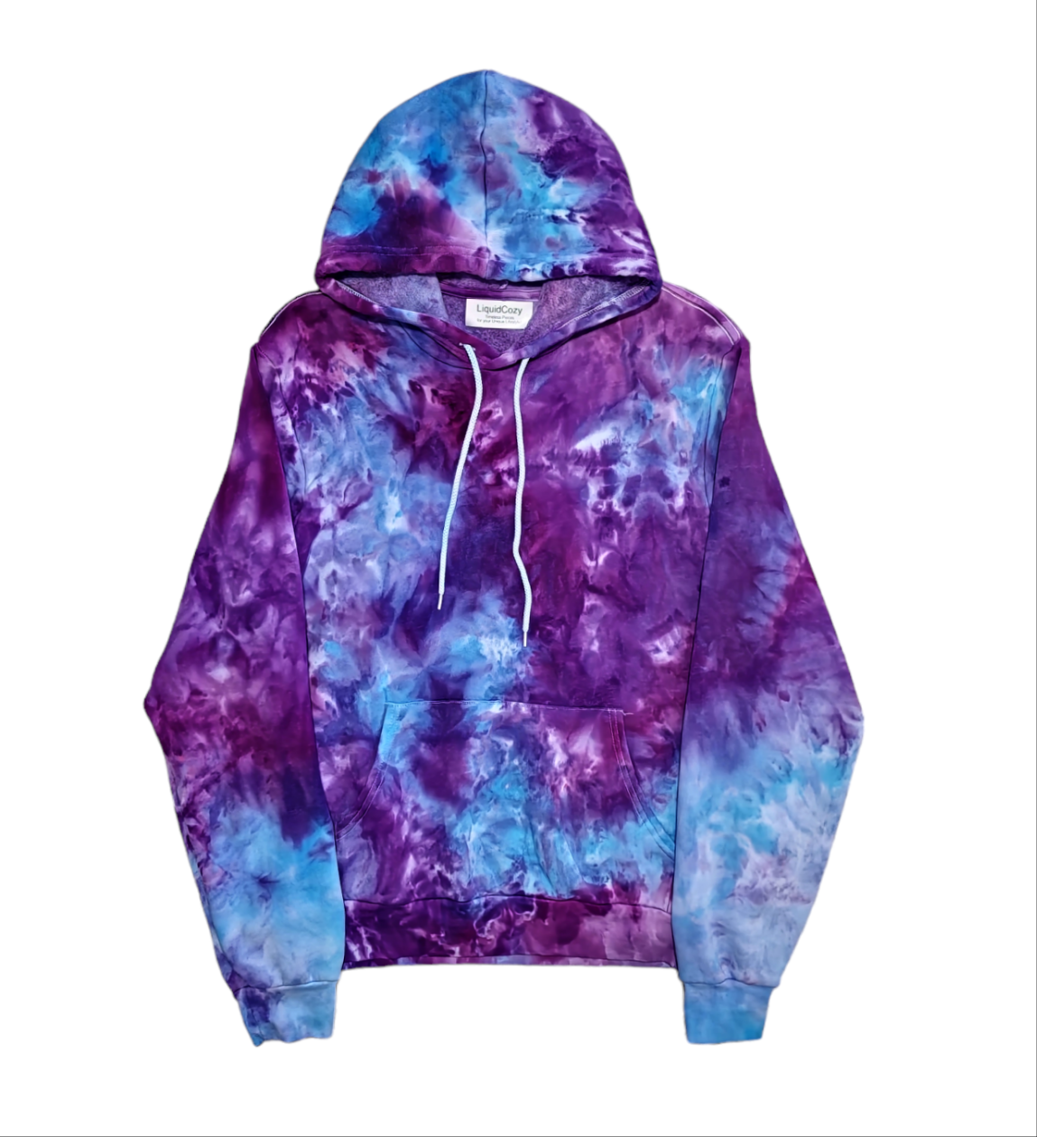 Liquid Amethyst Hand Dyed Hoodie, Crewneck or Zip Up Hoodie, Tie Dye Sweatshirt