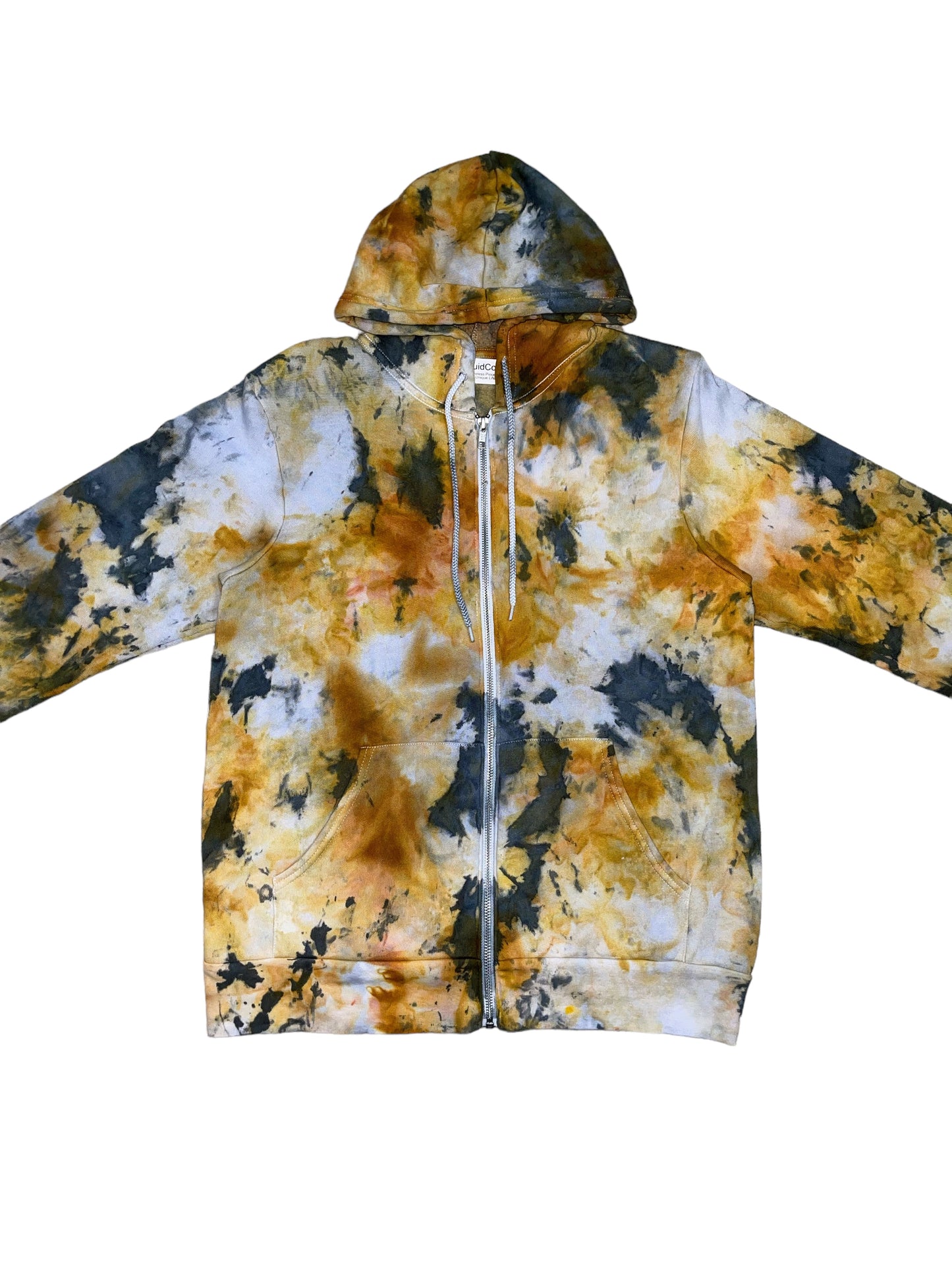 Liquid Metal Hand Dyed Hoodie, Crewneck or Zip Up Hoodie, Tie Dye Sweatshirt