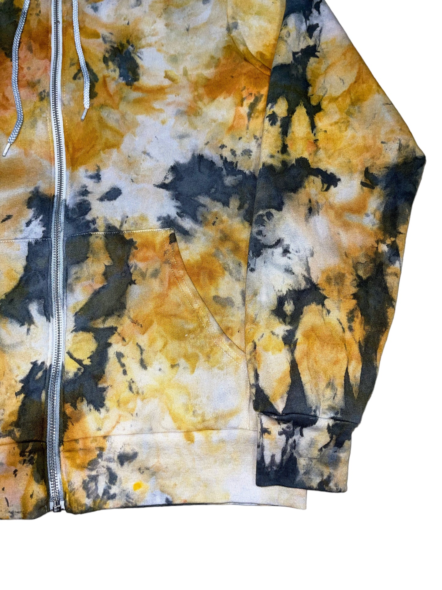 Liquid Metal Hand Dyed Hoodie, Crewneck or Zip Up Hoodie, Tie Dye Sweatshirt