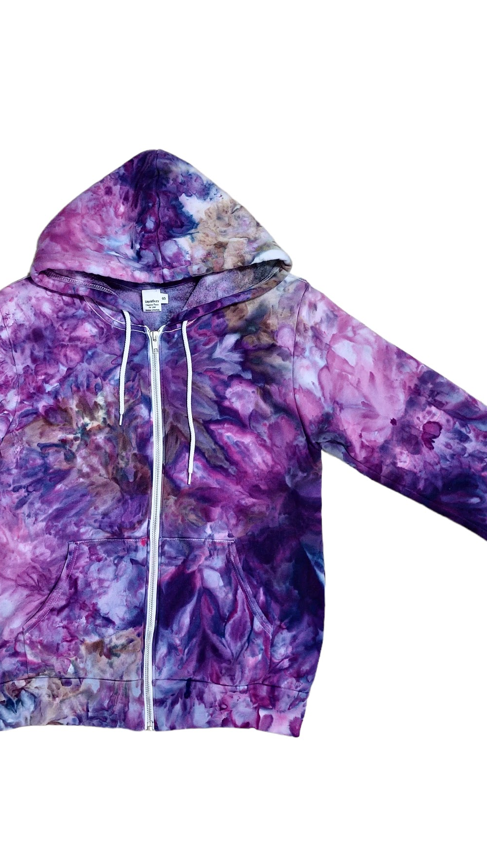 Liquid Starfish Hand Dyed Hoodie or Zip Up Hoodie, Tie Dye Sweatshirt