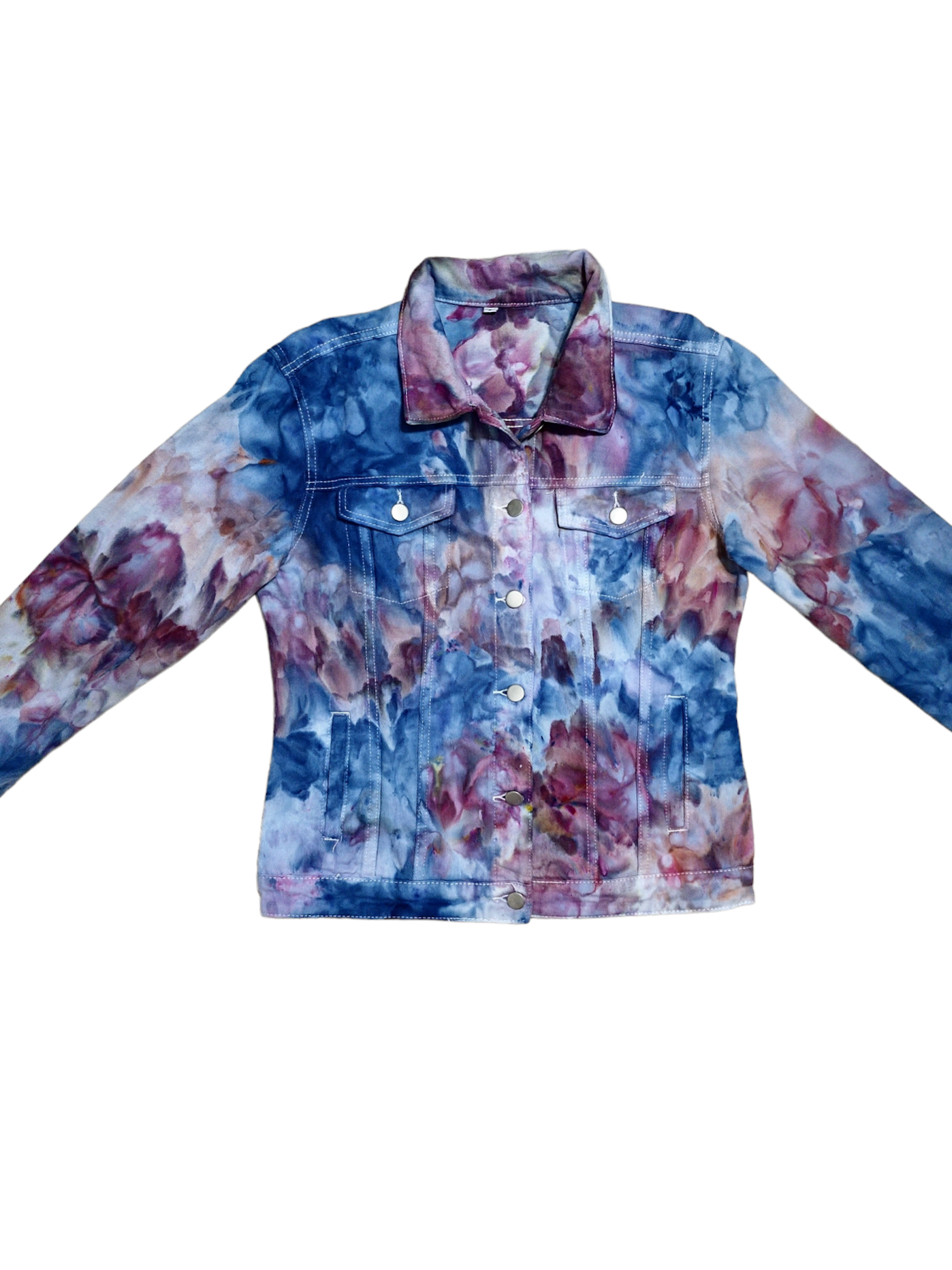 Liquid Eggplant Tie Dye Denim Jacket