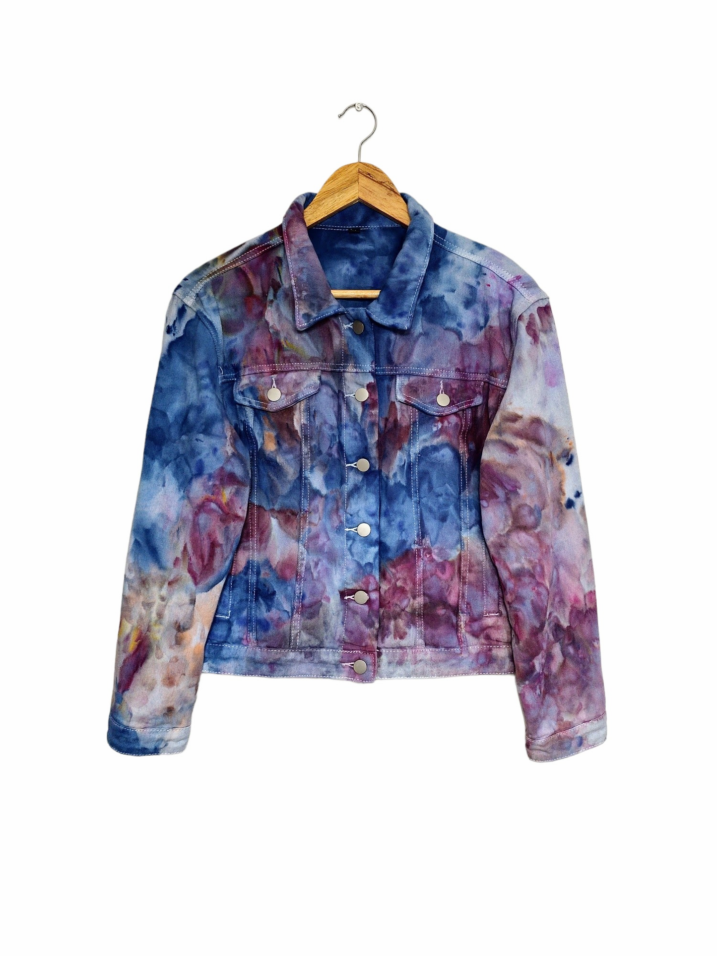 Liquid Eggplant Tie Dye Denim Jacket