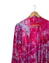 Load image into Gallery viewer, Liquid Rose Garden Lightweight Open Front Cardigan, Tie Dye Cardigan
