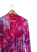 Load image into Gallery viewer, Liquid Rose Garden Lightweight Open Front Cardigan, Tie Dye Cardigan
