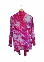 Load image into Gallery viewer, Liquid Rose Garden Lightweight Open Front Cardigan, Tie Dye Cardigan
