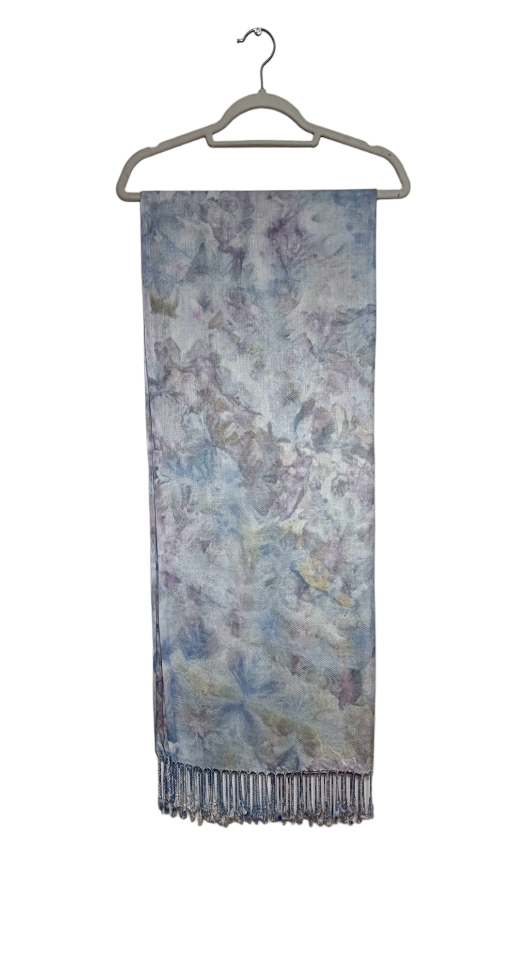 Liquid French Denim Hand Dyed Pashmina Scarf