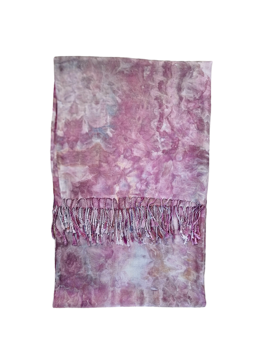 Liquid Hibiscus Hand Dyed Pashmina Scarf