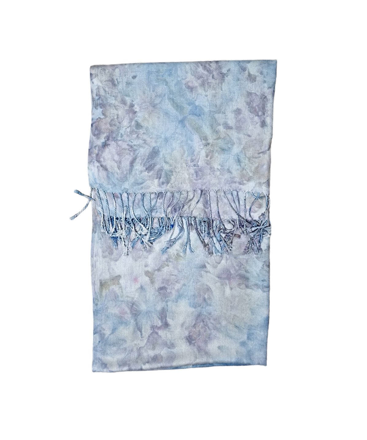 Liquid French Denim Hand Dyed Pashmina Scarf