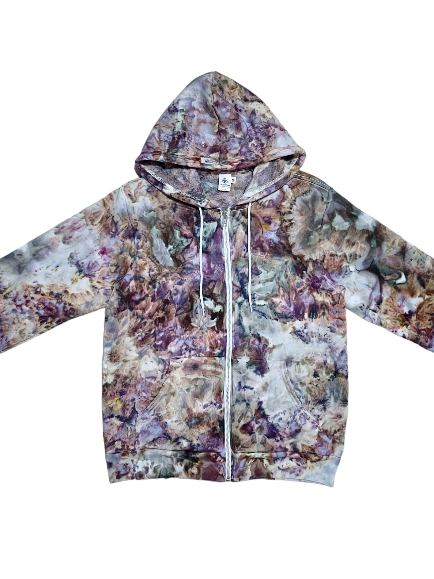 Liquid Marble Hand Dyed Hoodie or Zip Up Hoodie, Tie Dye Sweatshirt