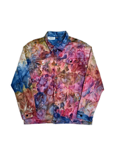Load image into Gallery viewer, Liquid Sunset Storm Tie Dye Denim Jacket
