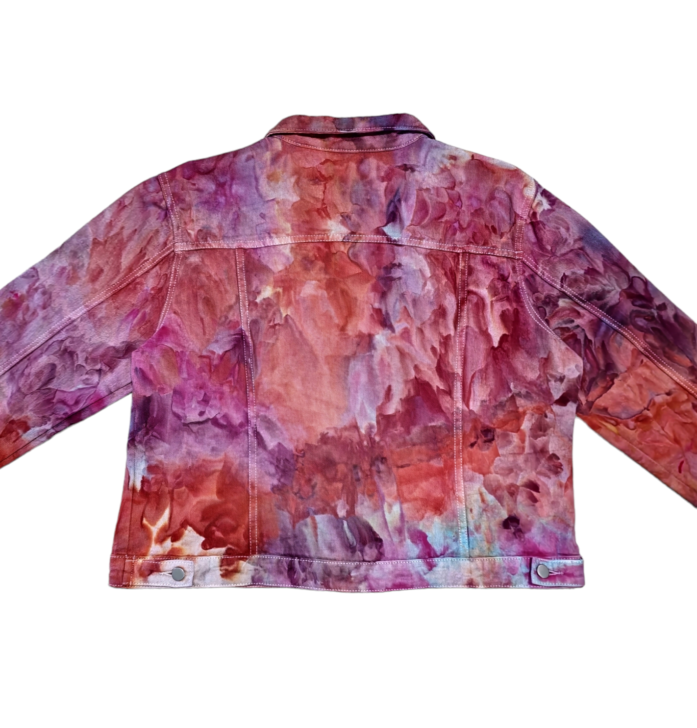 Liquid Flamingo Garden Tie Dye Denim Jacket