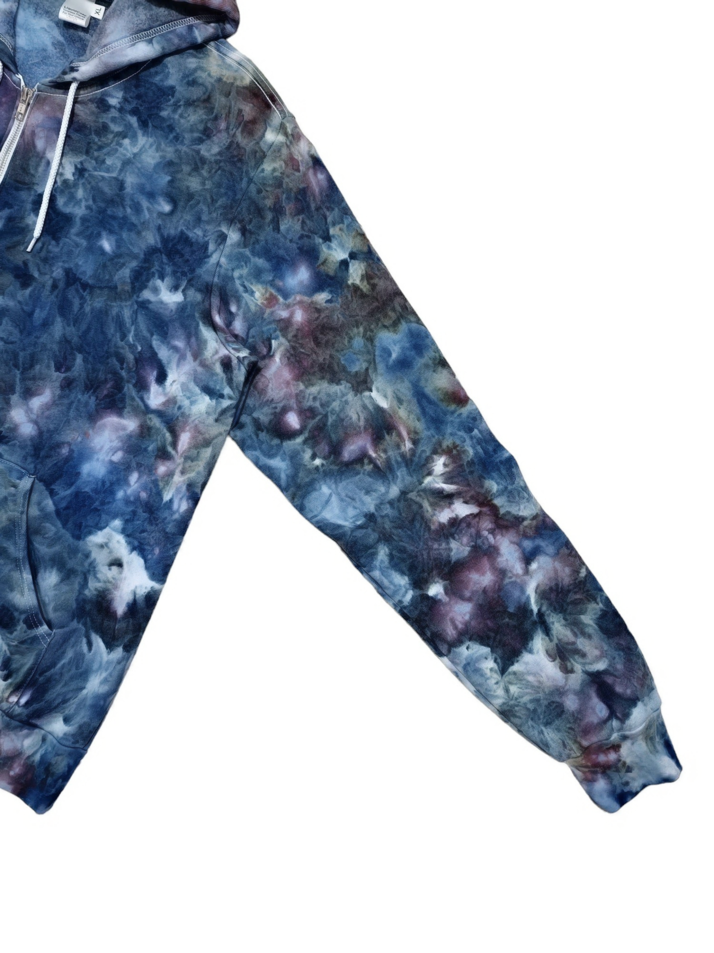 Liquid Sky Hand Dyed Hoodie or Zip Up Hoodie, Tie Dye Sweatshirt