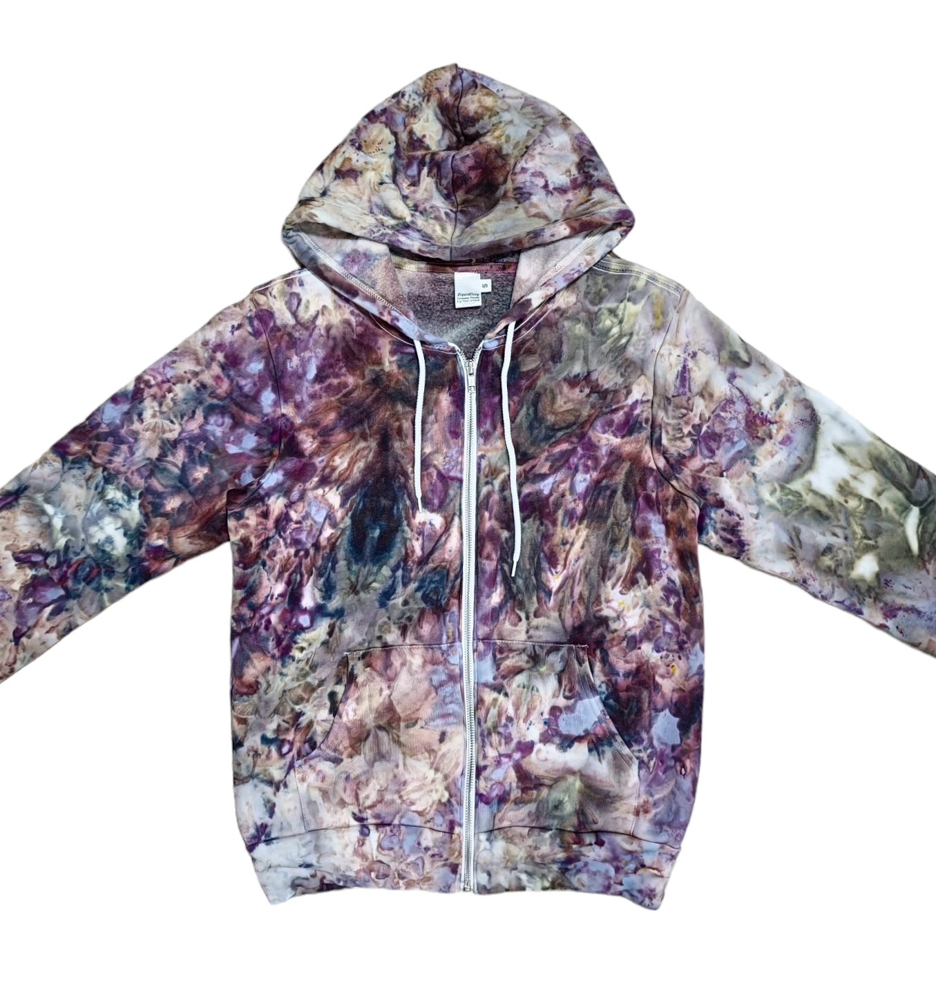 Liquid Marble Hand Dyed Hoodie or Zip Up Hoodie, Tie Dye Sweatshirt