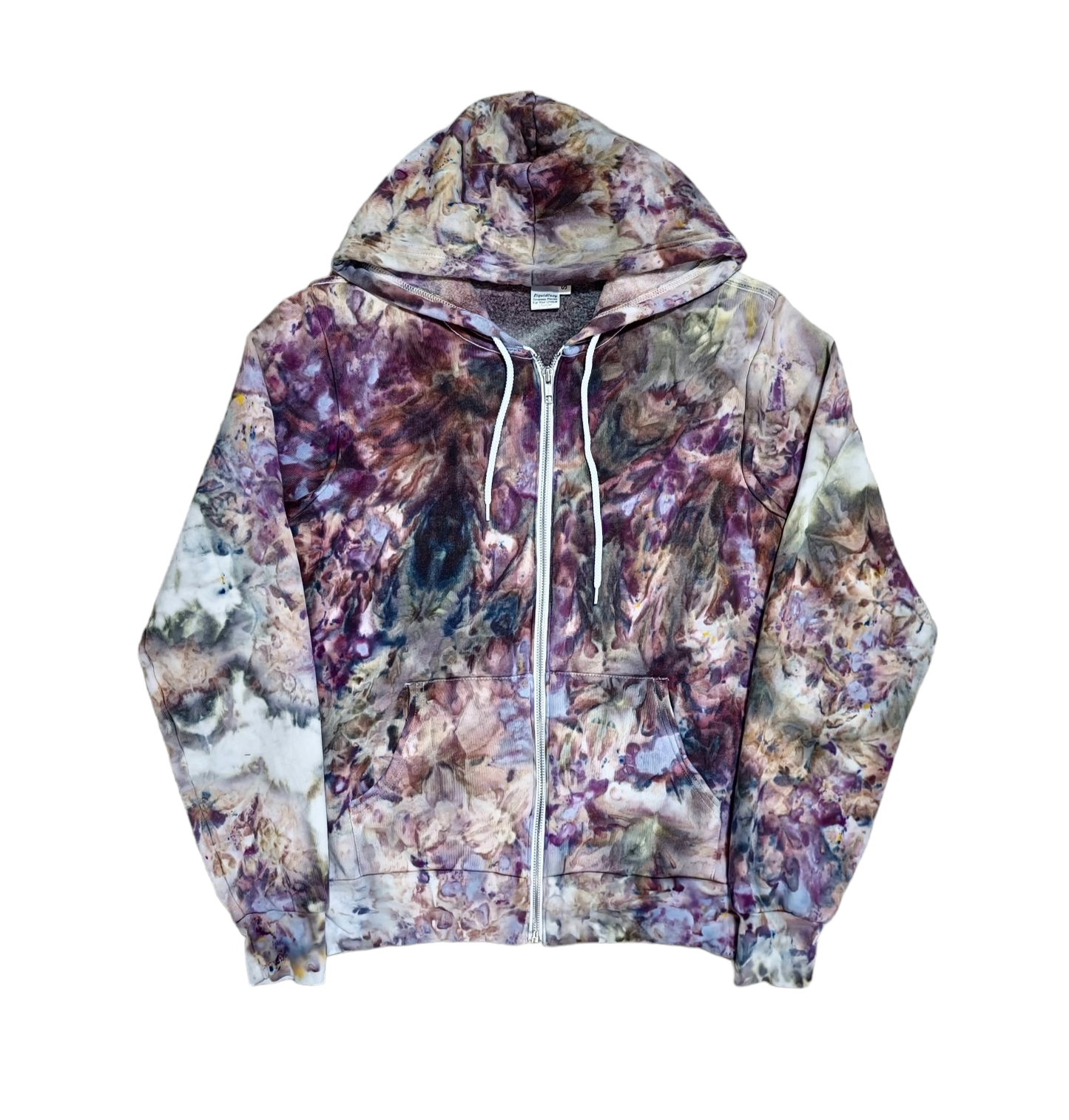 Liquid Marble Hand Dyed Hoodie or Zip Up Hoodie, Tie Dye Sweatshirt