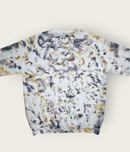 Load image into Gallery viewer, Liquid Gold Smoke Hand Dyed Crewneck Sweatshirt, Tie Dye Sweatshirt
