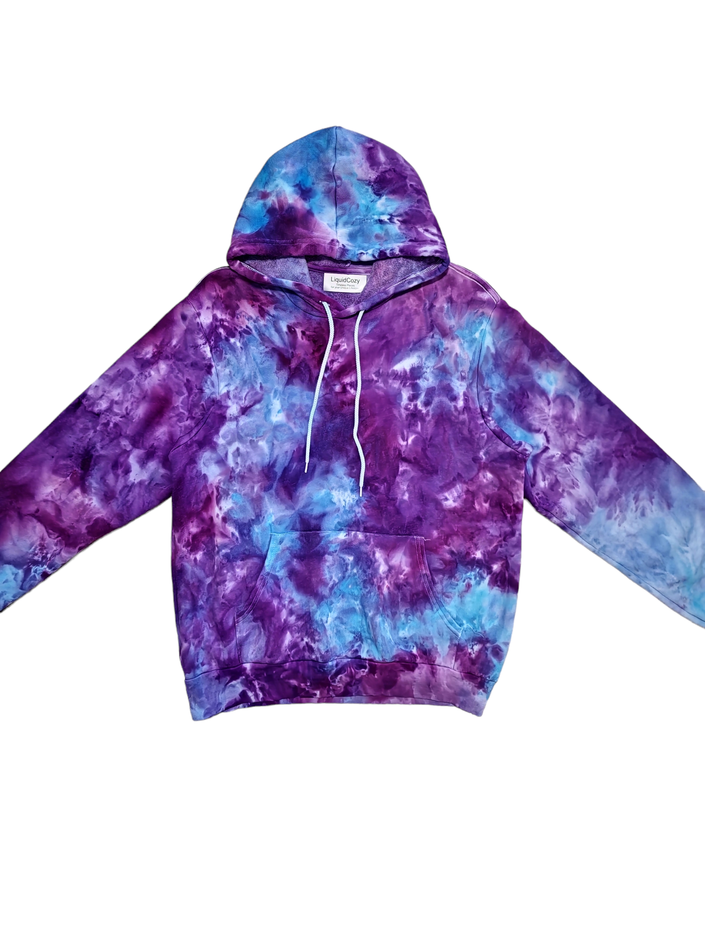 Liquid Amethyst Hand Dyed Hoodie, Crewneck or Zip Up Hoodie, Tie Dye Sweatshirt