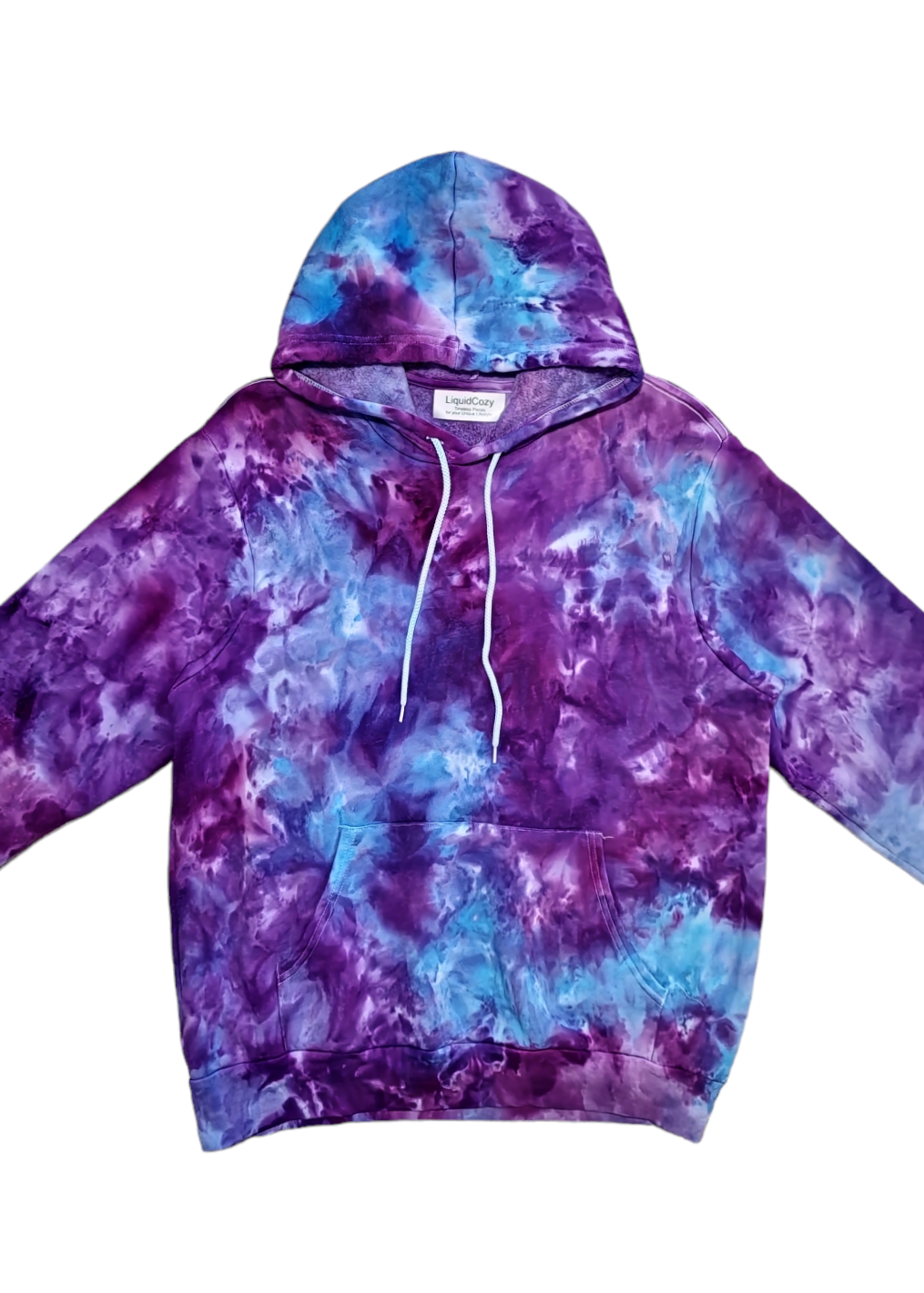 Liquid Amethyst Hand Dyed Hoodie, Crewneck or Zip Up Hoodie, Tie Dye Sweatshirt