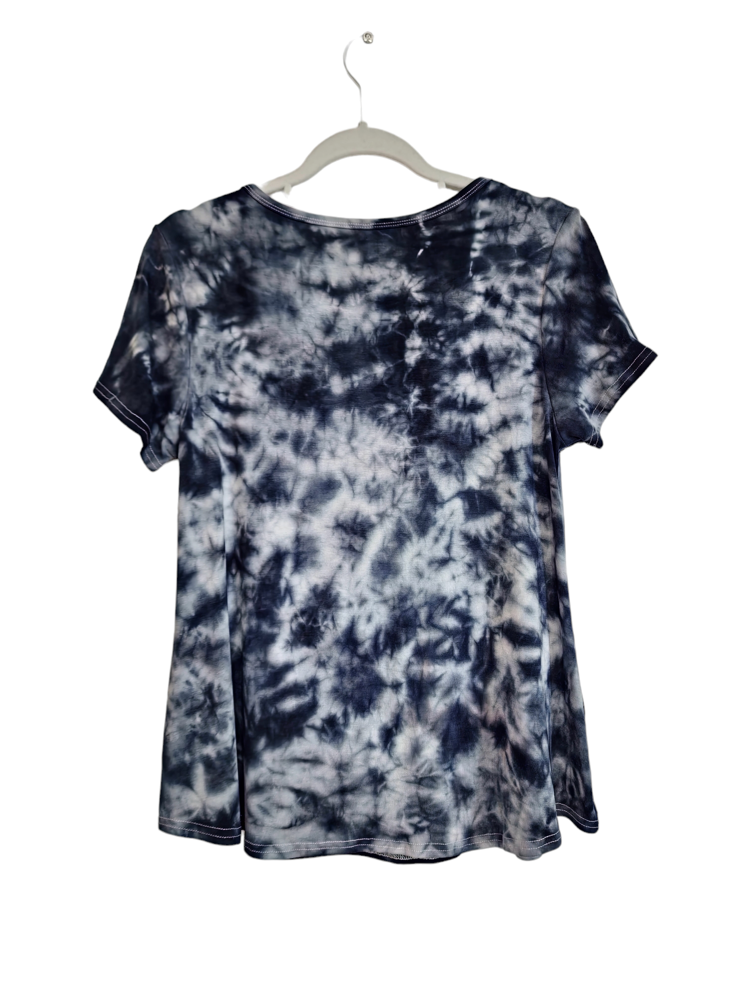 Women's Hand Dyed Scoop Neck Tshirt, Tie Dye Scoop Neck Tshirt