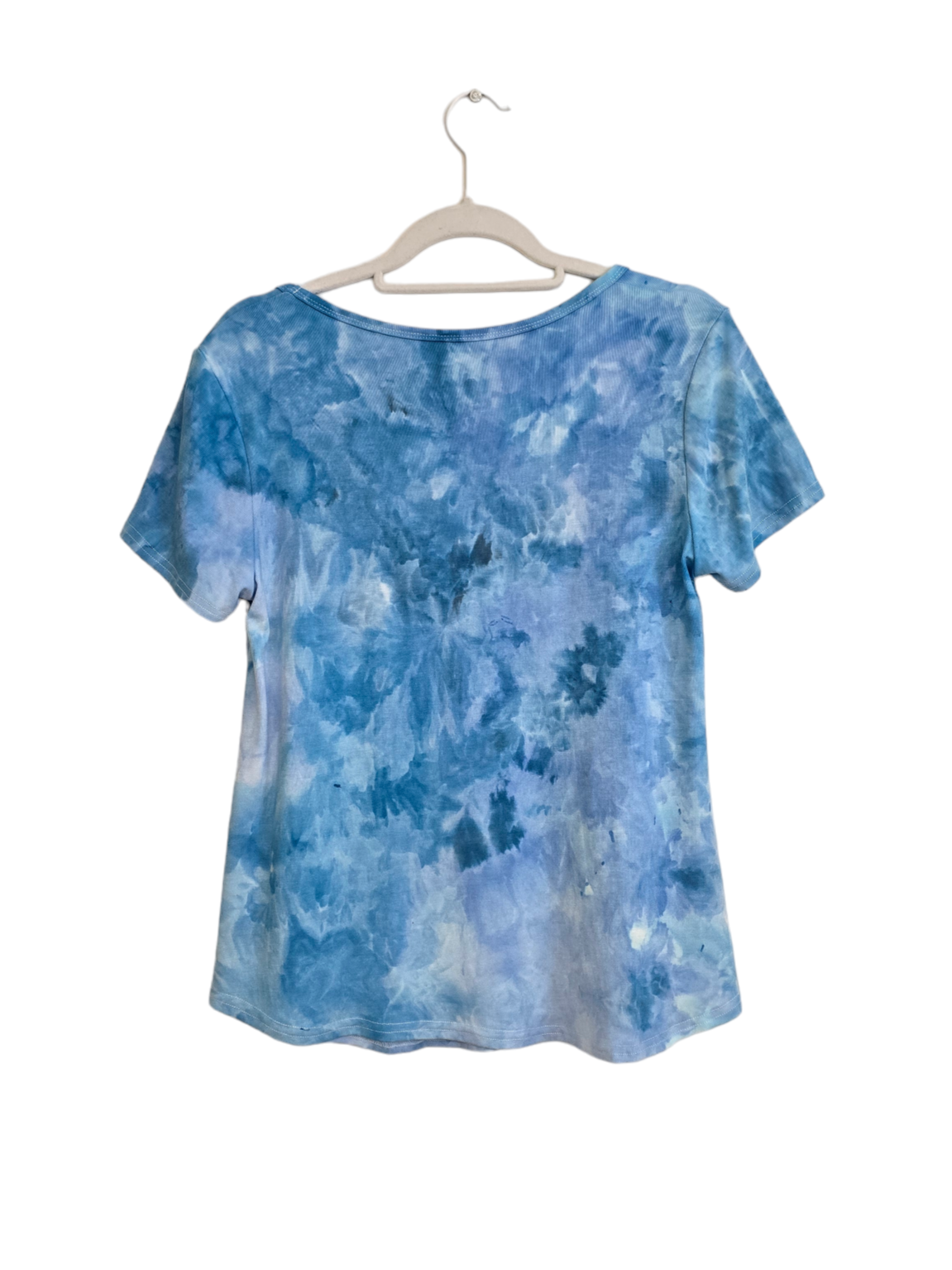 Women's Hand Dyed Scoop Neck Tshirt, Tie Dye Scoop Neck Tshirt