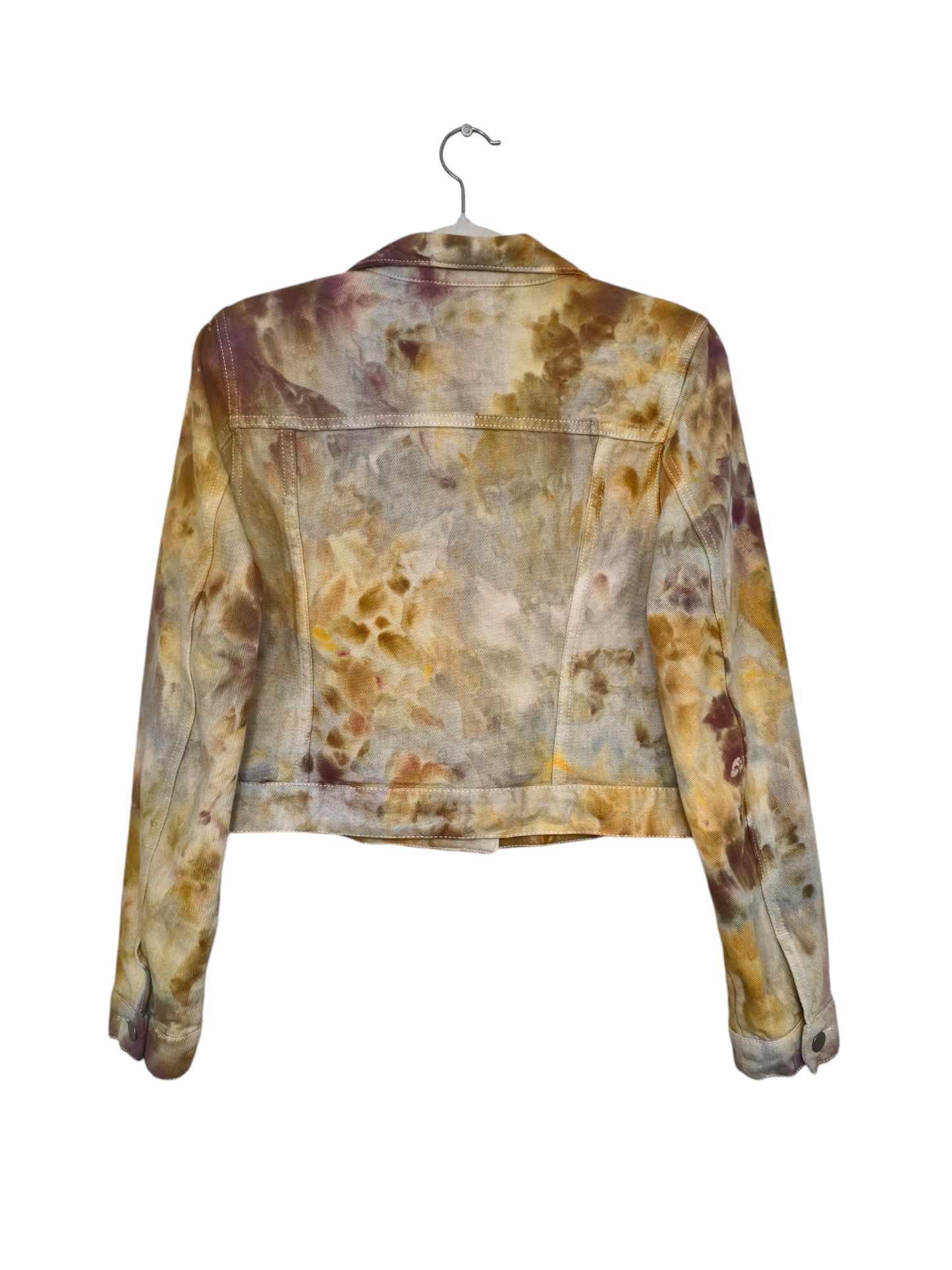 Womens Cropped Denim Jacket Hand Dyed, Tie Dye Denim Jacket - Liquid Earth