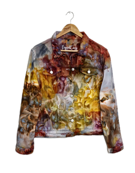 Womens Denim Jacket - Liquid Fire Stones