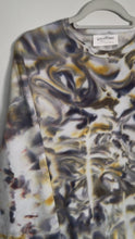 Load and play video in Gallery viewer, Liquid Gold Smoke Hand Dyed Crewneck Sweatshirt, Tie Dye Sweatshirt
