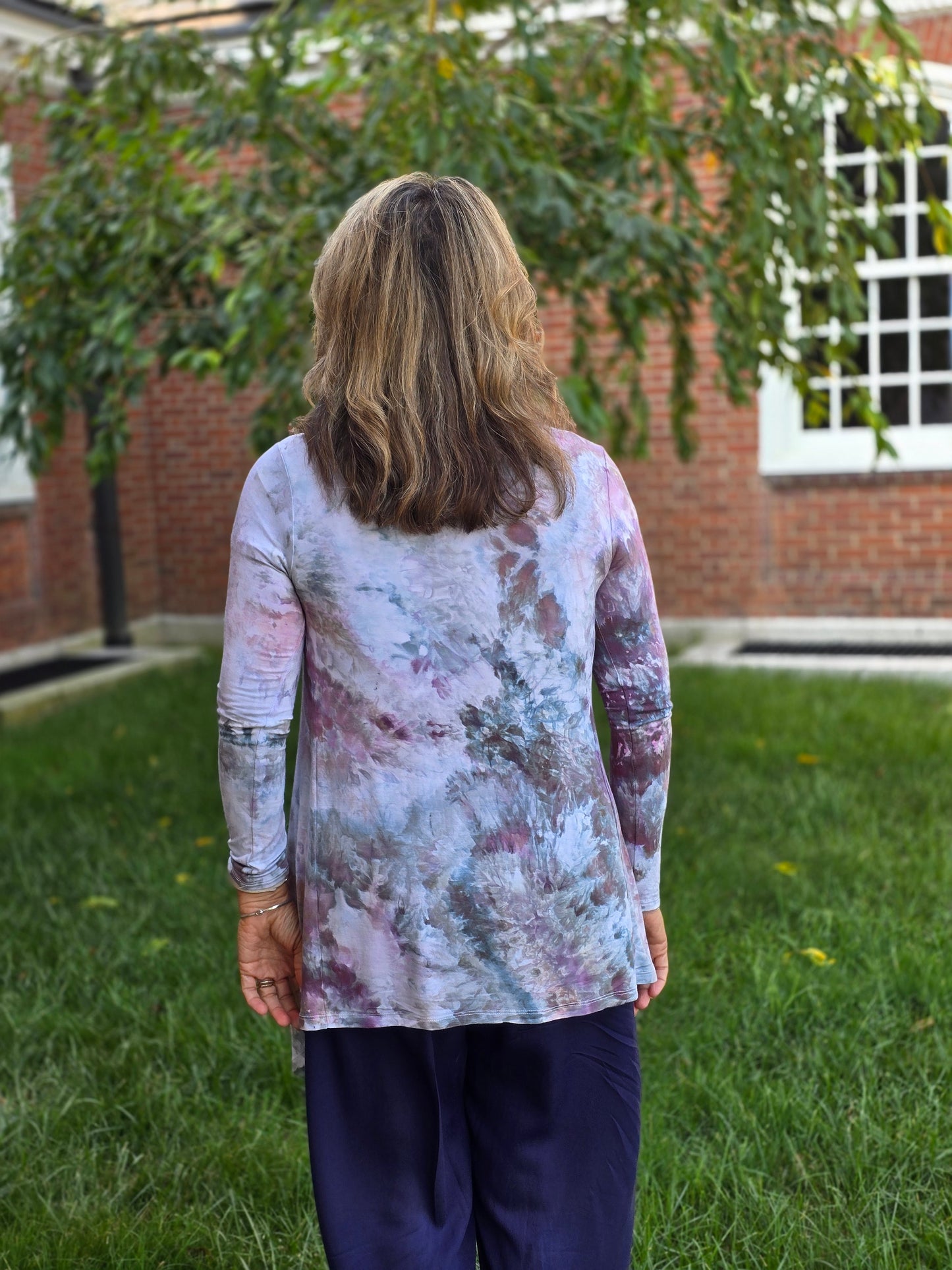 Lightweight Open Front Cardigan, Tie Dye Cardigan