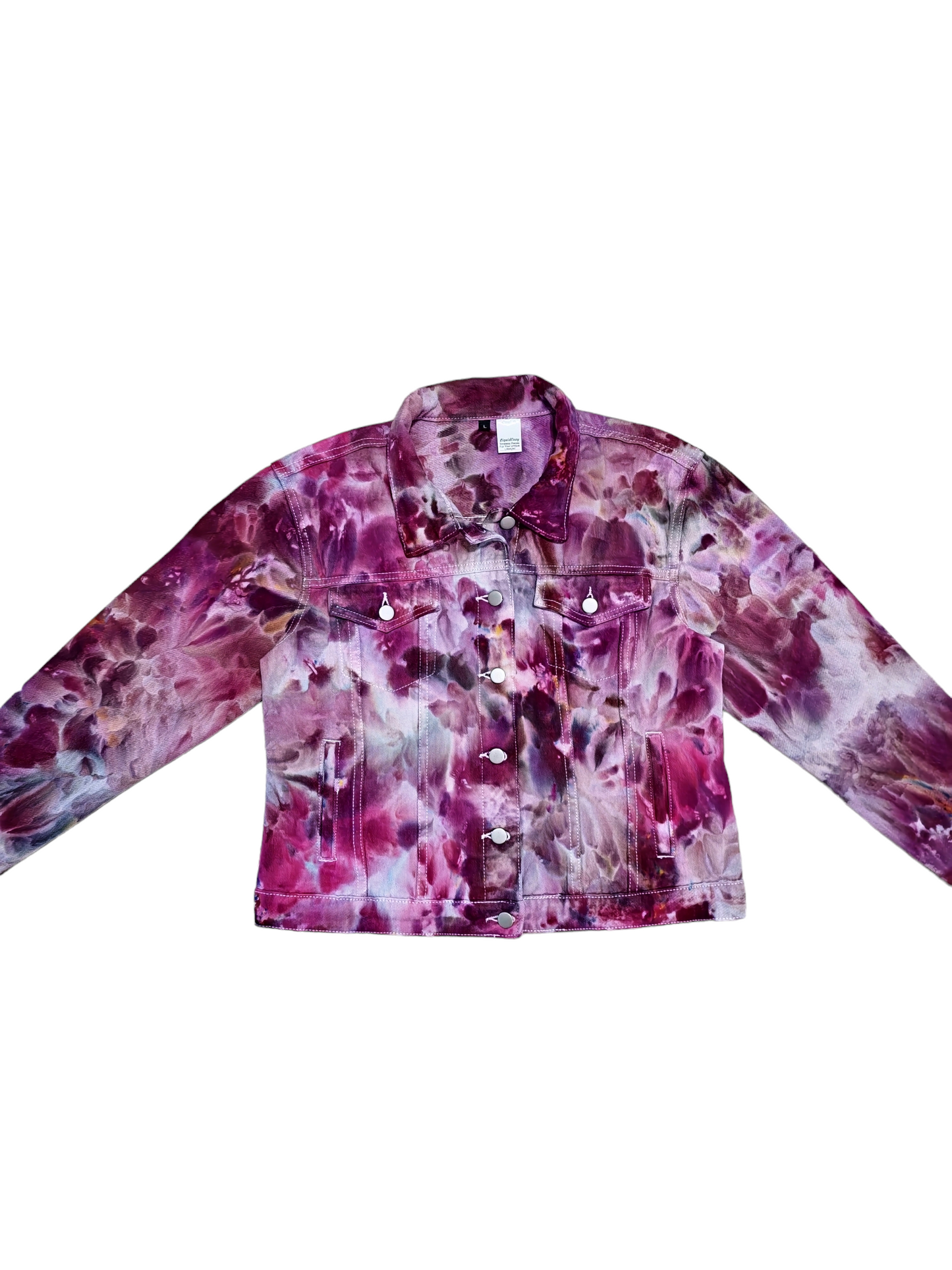 Liquid Flamingo Garden Tie Dye Denim Jacket