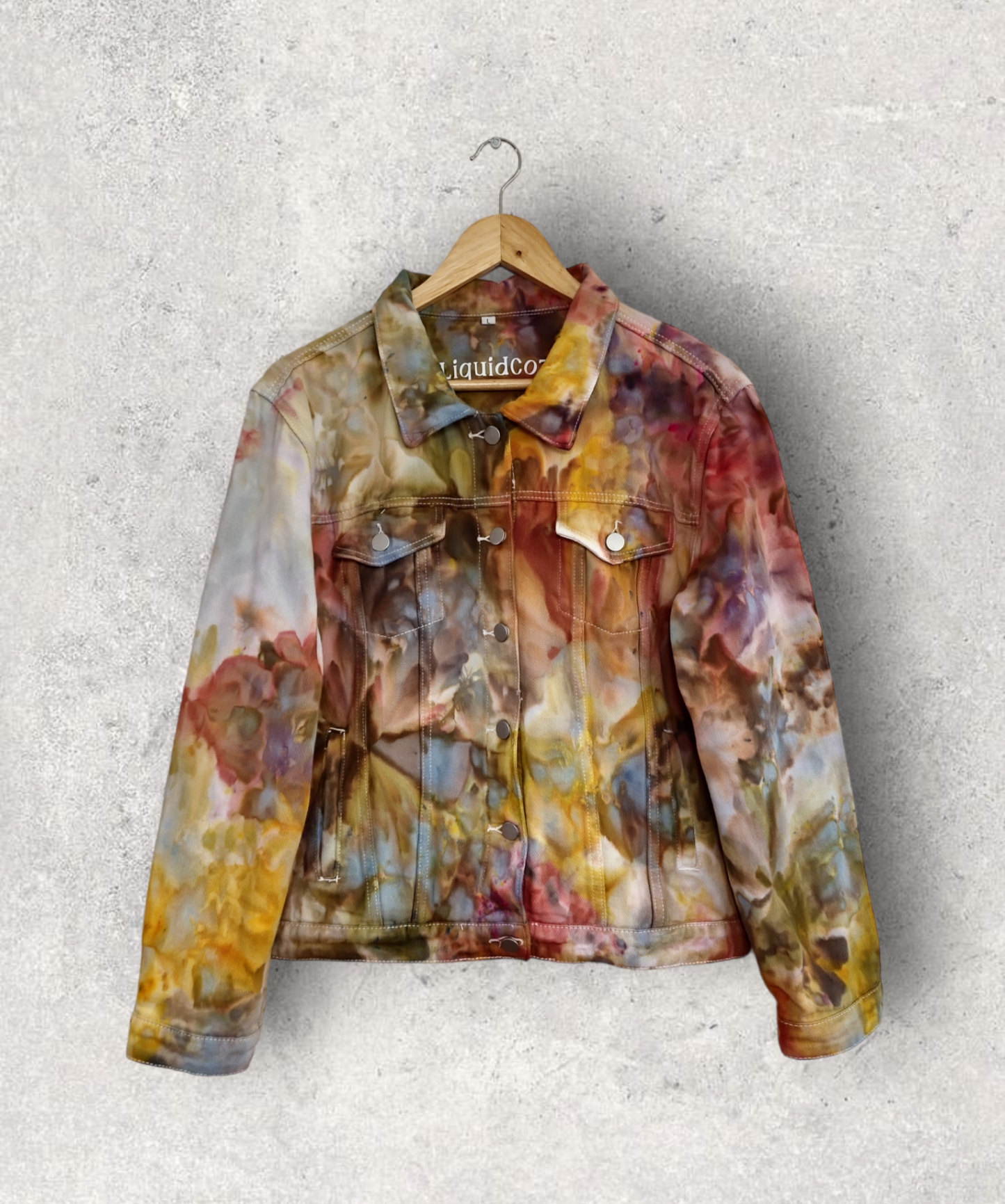 Liquid Fire Stones Tie Dye Denim Jacket