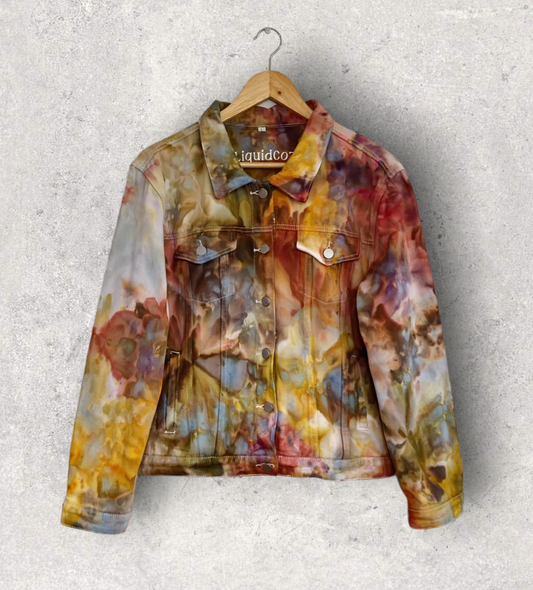 Liquid Fire Stones Tie Dye Denim Jacket