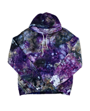 Load image into Gallery viewer, Liquid Gemstones Hand Dyed Hoodie, Tie Dye Hoodie
