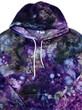 Load image into Gallery viewer, Liquid Gemstones Hand Dyed Hoodie, Tie Dye Hoodie
