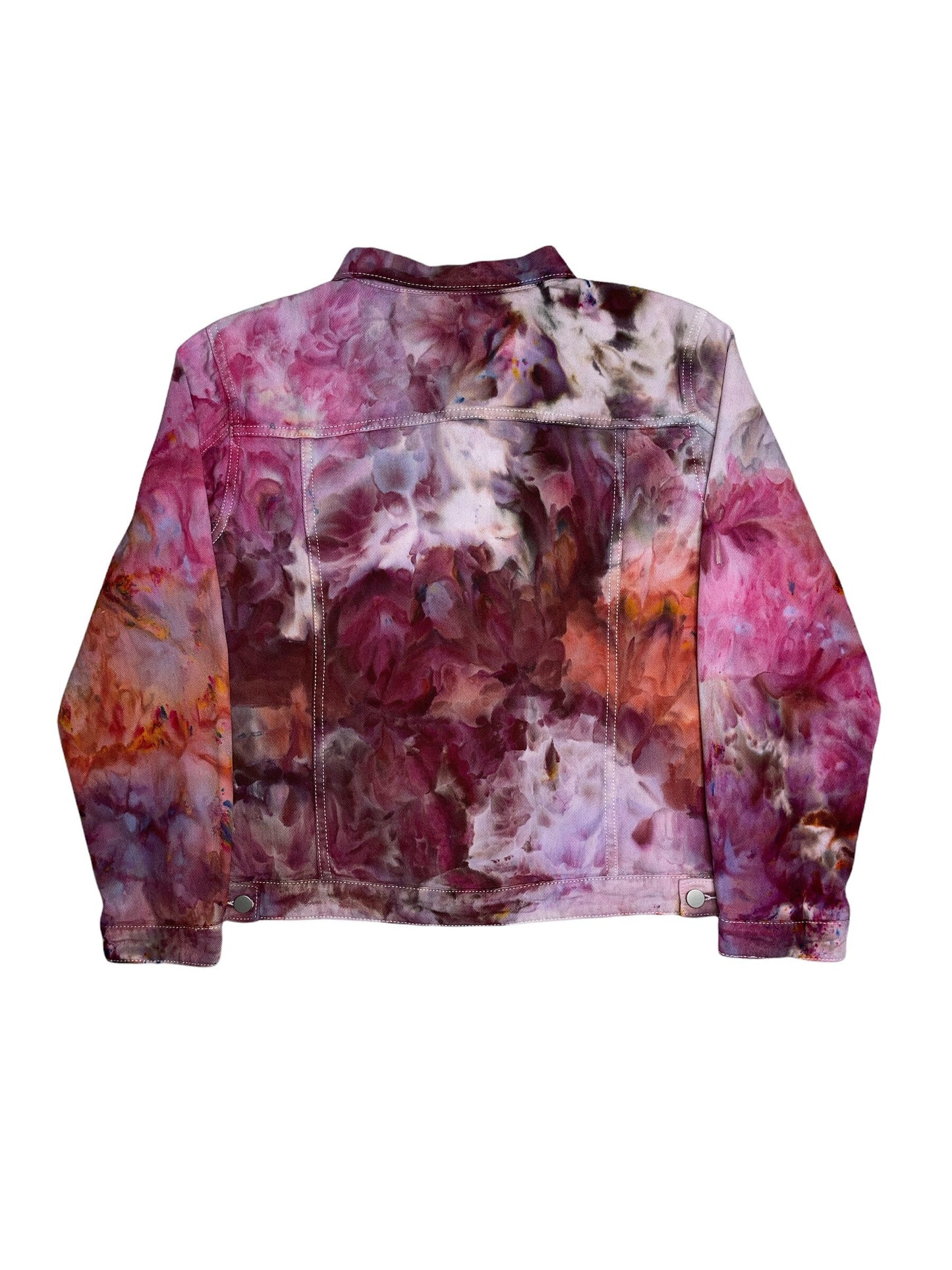 Liquid Flamingo Garden Tie Dye Denim Jacket