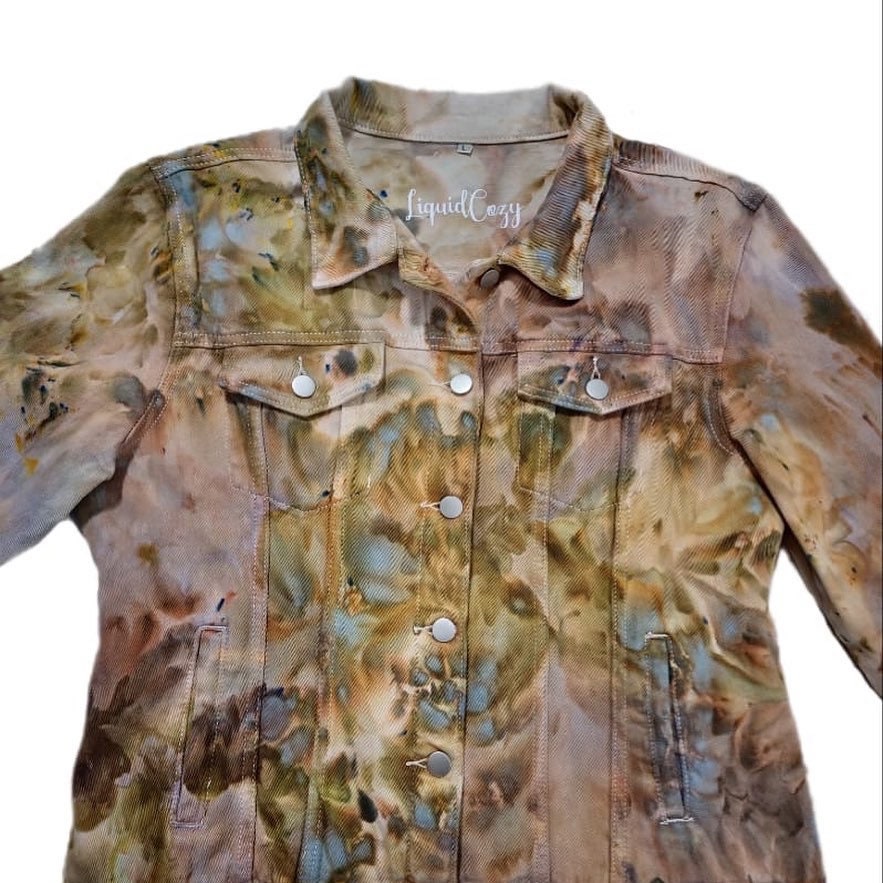 Liquid Gold Sunshine Tie Dye Denim Jacket