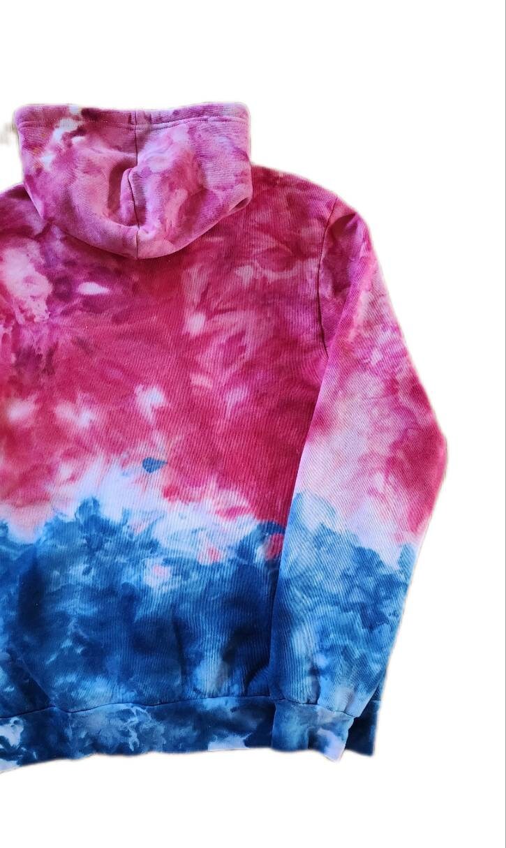 Liquid Firecracker Hand Dyed Hoodie or Zip up Hoodie, Tie Dye Sweatshirt