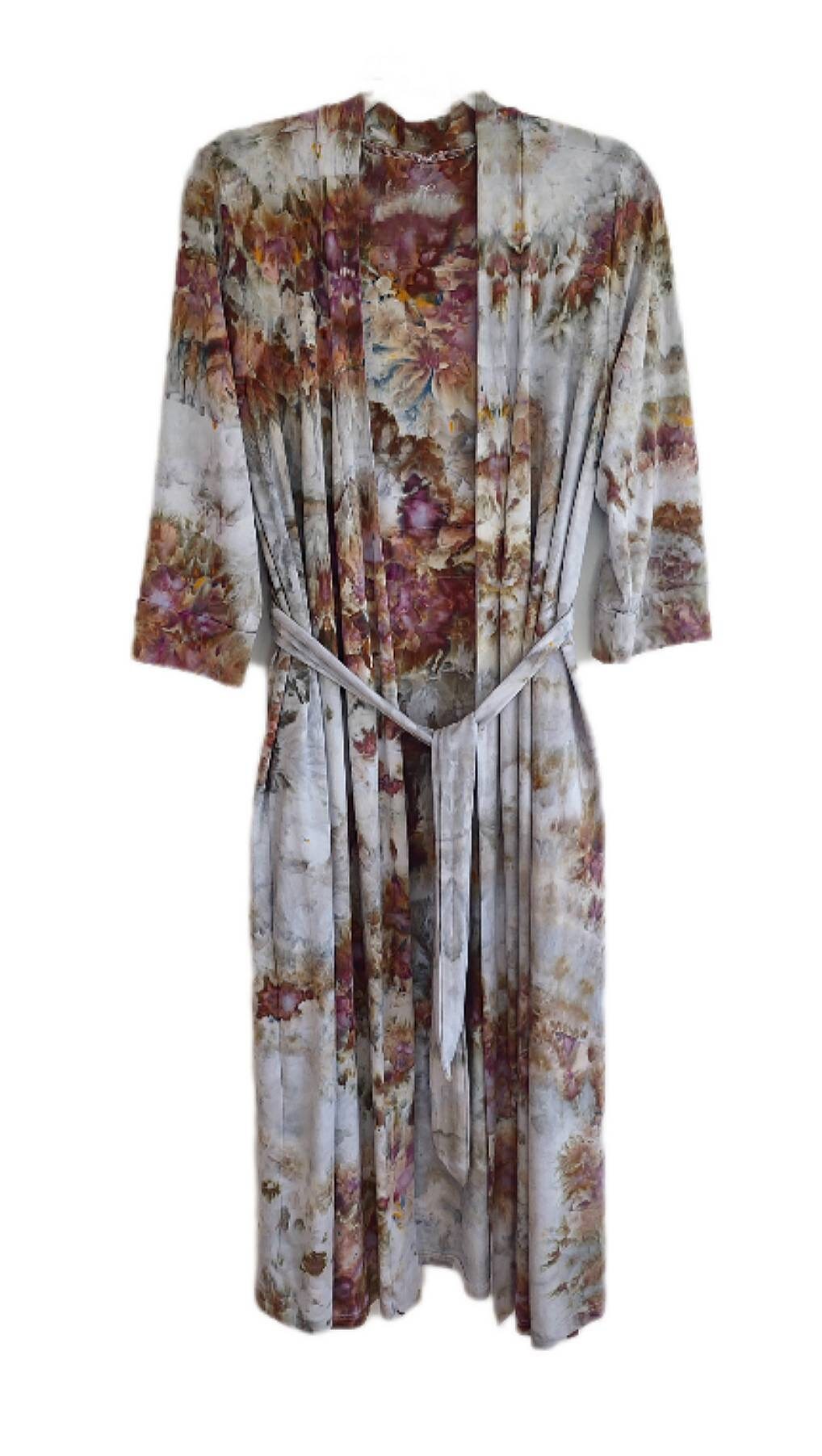 Women Hand Dyed Kimono Robes, Bathrobe, Lightweight