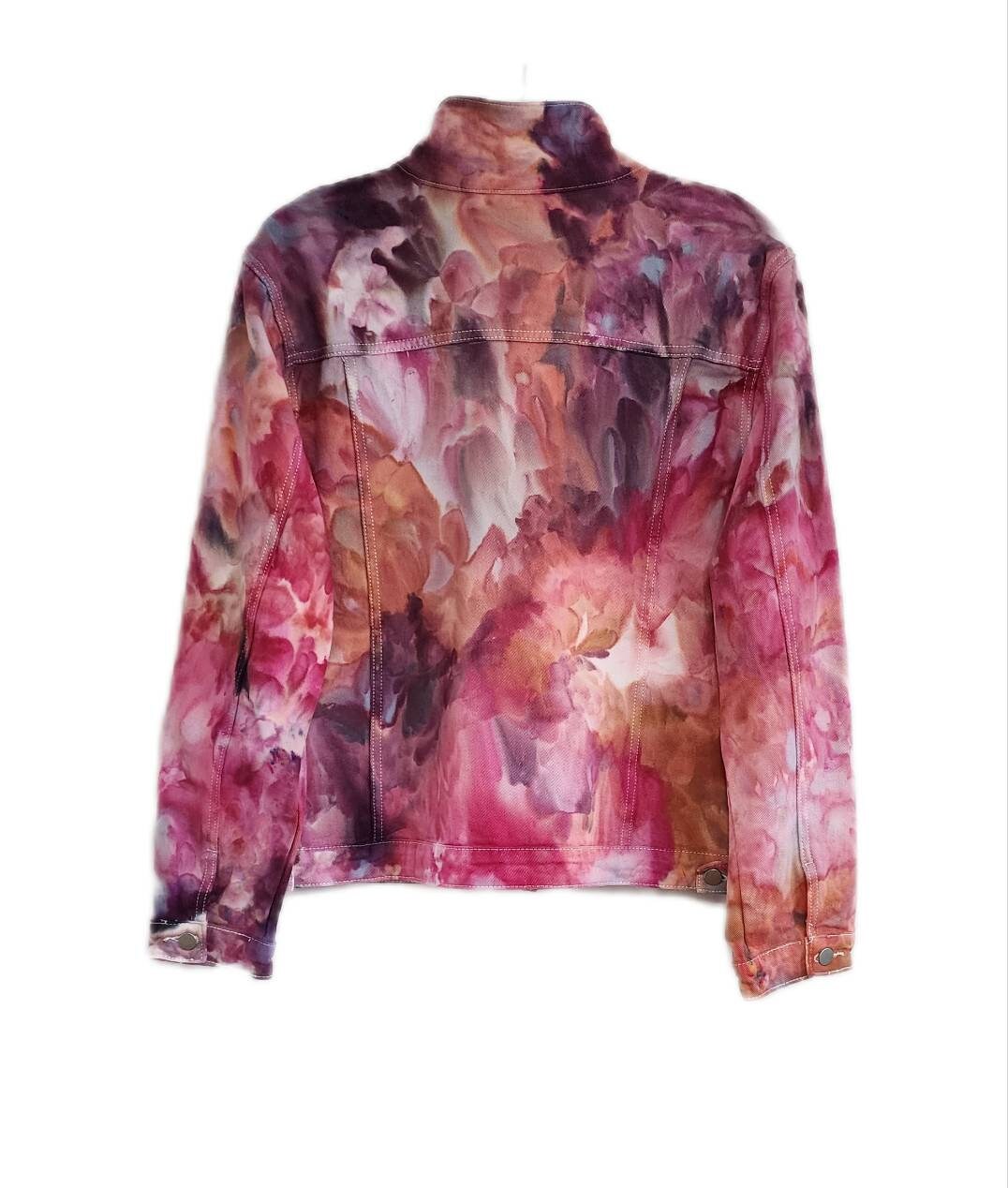 Liquid Flamingo Garden Tie Dye Denim Jacket