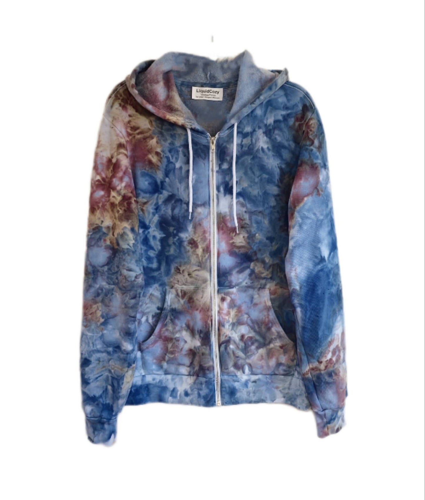 Liquid Sky Hand Dyed Hoodie or Zip Up Hoodie, Tie Dye Sweatshirt