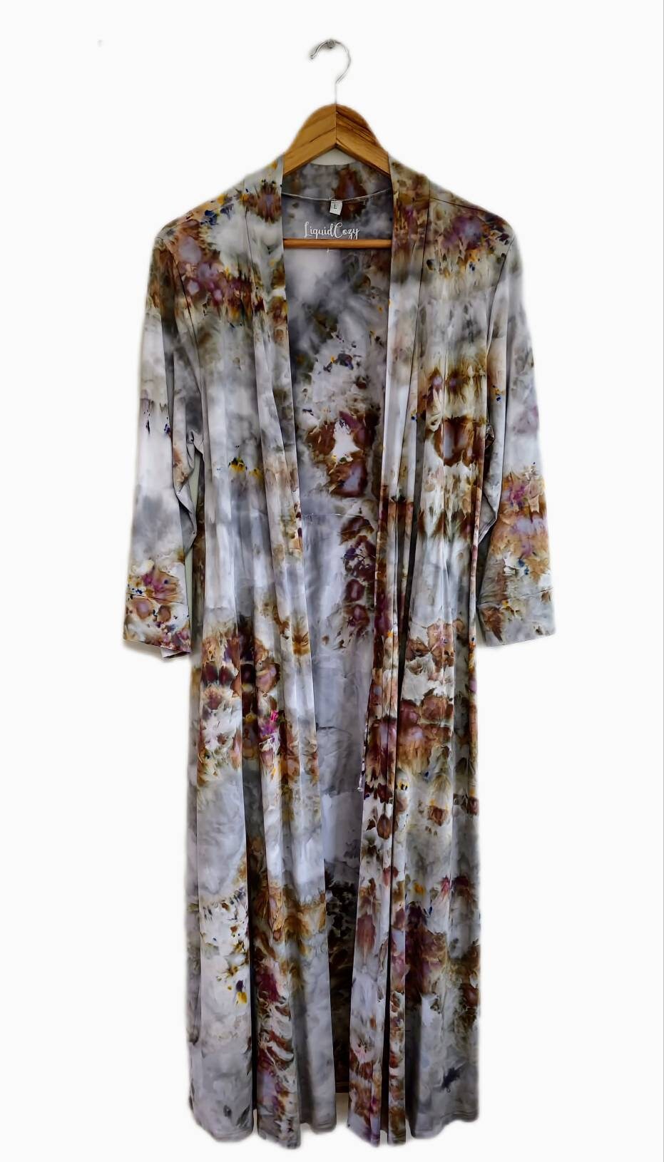 Women Hand Dyed Kimono Robes, Bathrobe, Lightweight