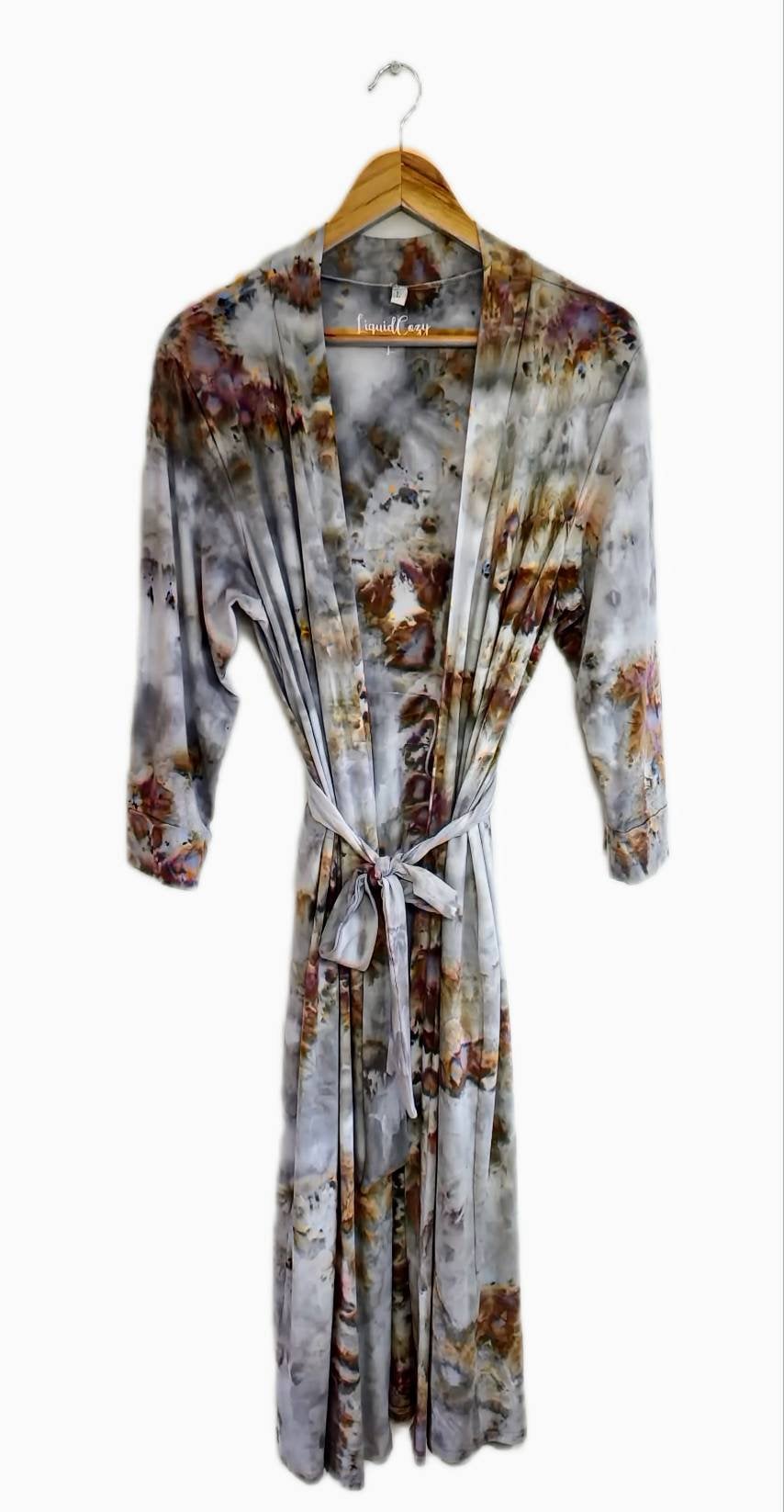 Women Hand Dyed Kimono Robes, Bathrobe, Lightweight