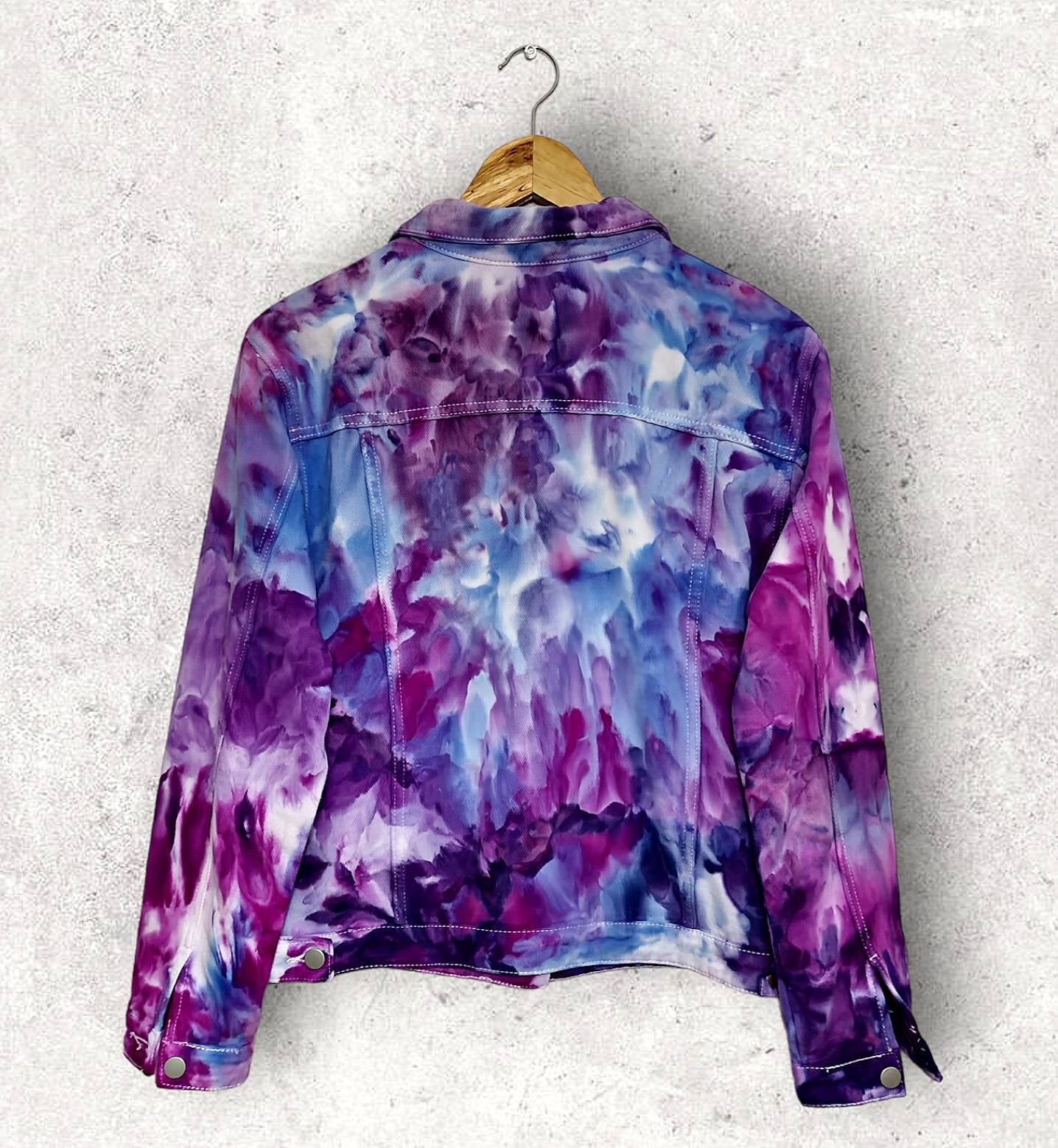 Liquid Hydrangea Tie Dye Denim Jacket