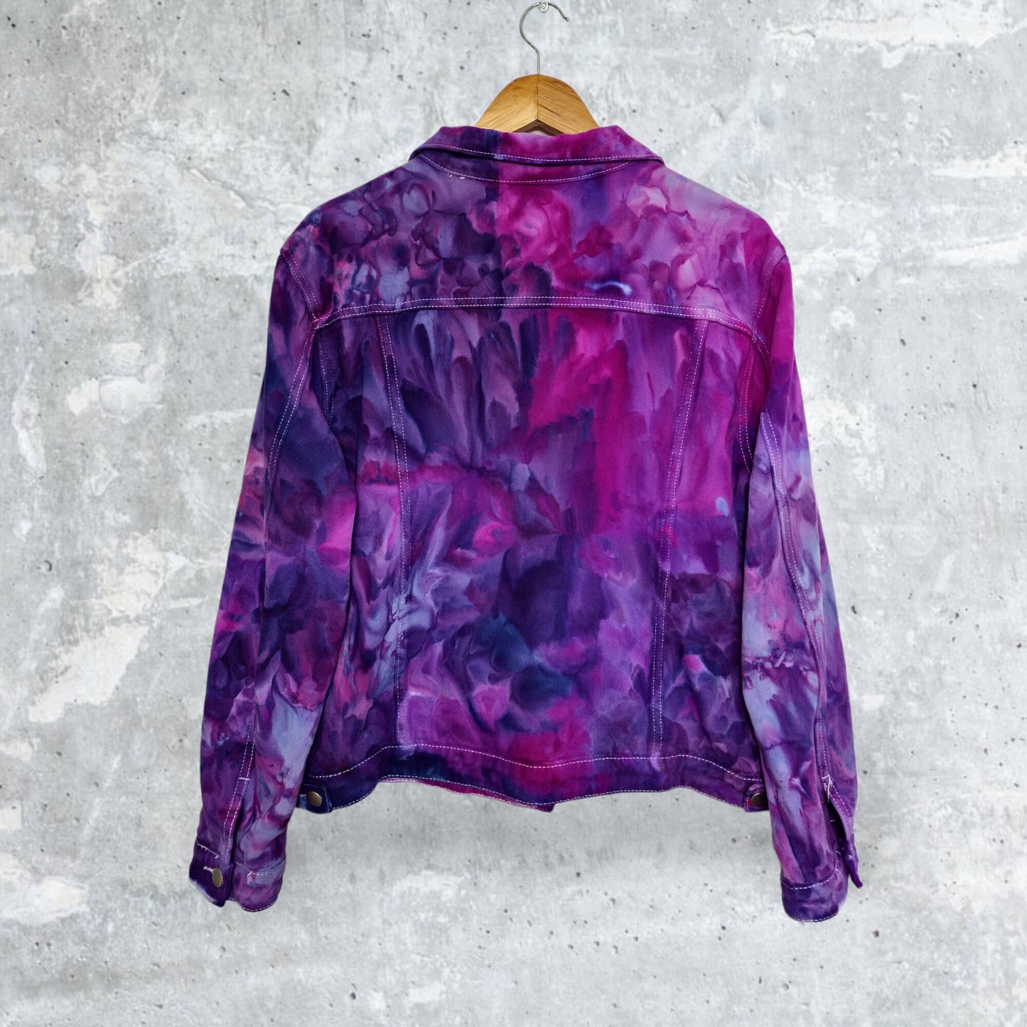 Liquid Hydrangea Tie Dye Denim Jacket