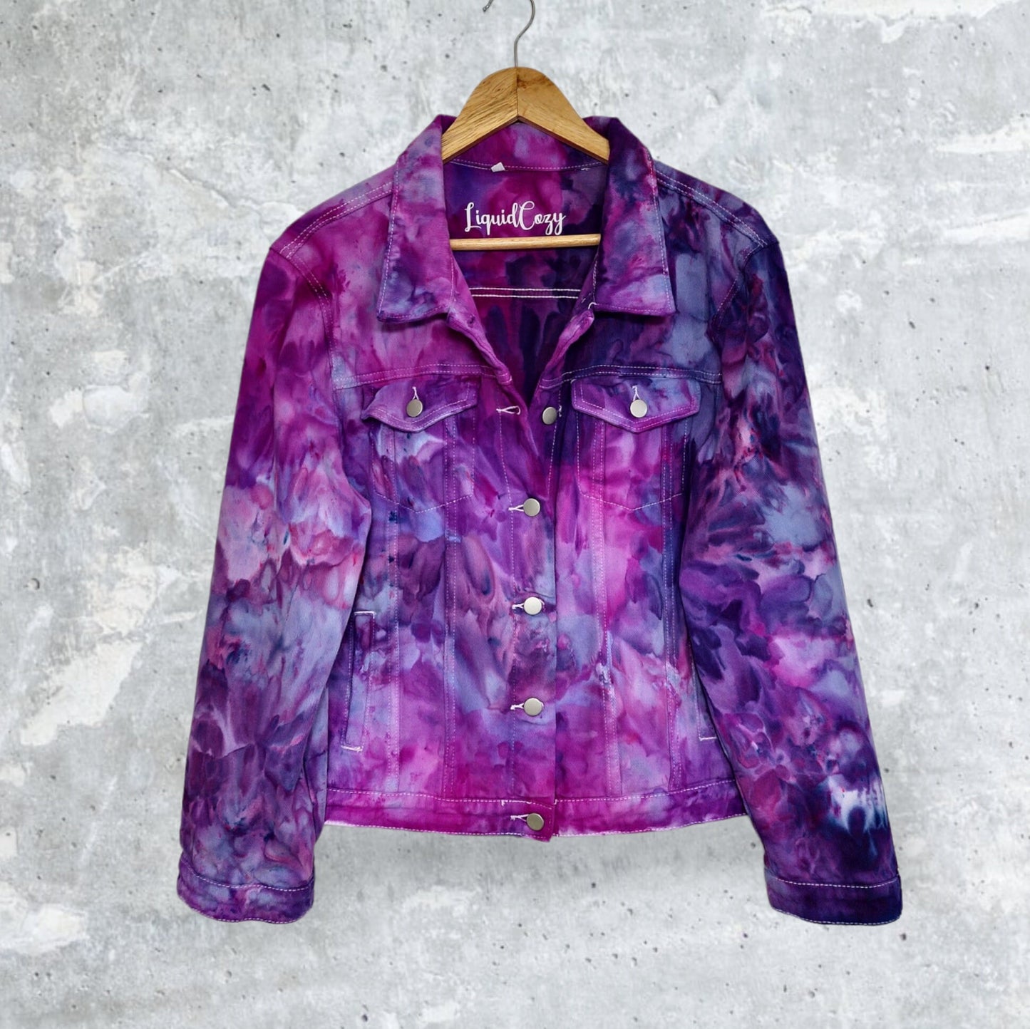 Liquid Hydrangea Tie Dye Denim Jacket