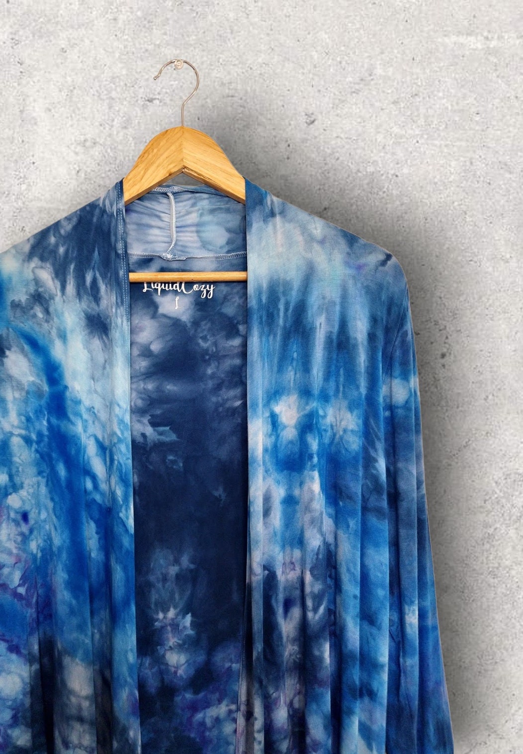 Liquid Cloud Lightweight Open Front Cardigan, Tie Dye Cardigan