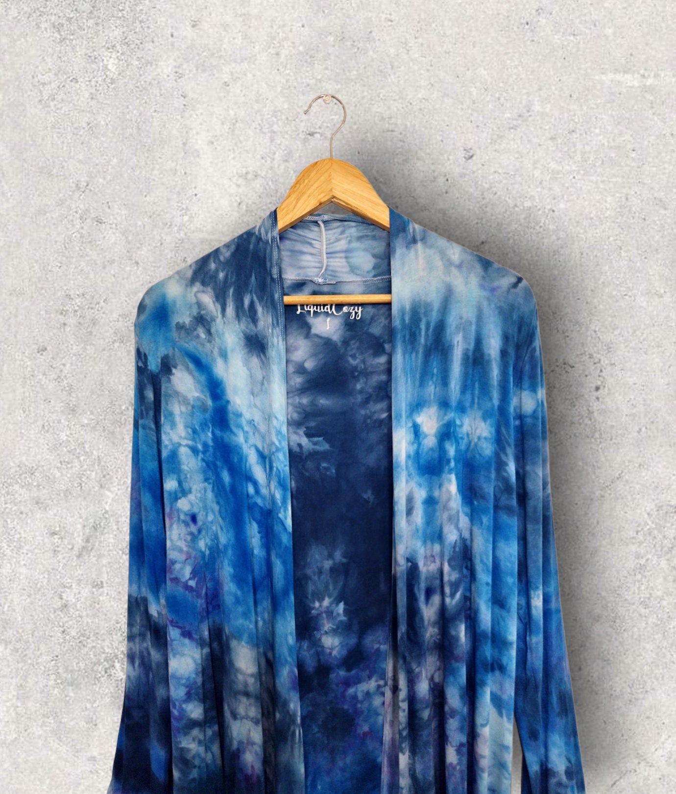 Liquid Cloud Lightweight Open Front Cardigan, Tie Dye Cardigan