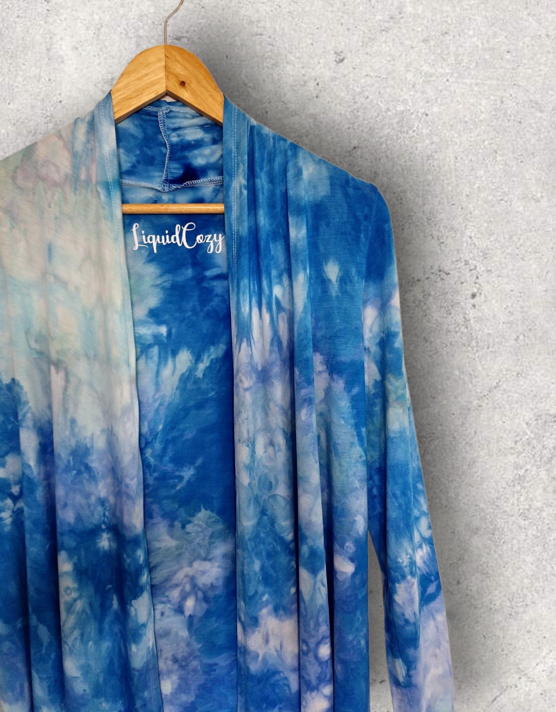 Liquid Cloud Lightweight Open Front Cardigan, Tie Dye Cardigan